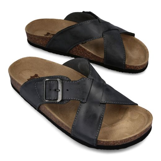 Image de Borsallino Hommes Slipper Cuir