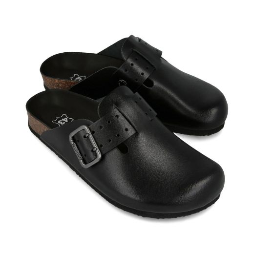 Bild von Enis Herren Clog Leder, schwarz